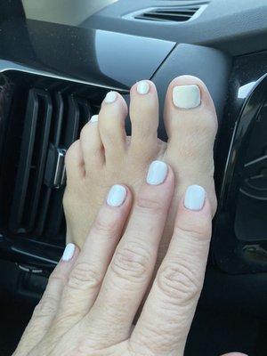 Gel nails and a pedicure. I love them!