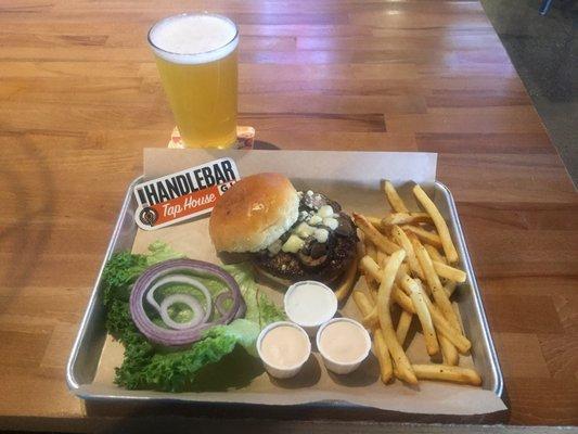 The Endo Burger and a ice cold "Hey Zeus" Mexican lager!