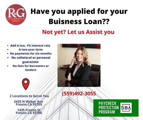 SBA PPP Loans Available Let us assist you Today