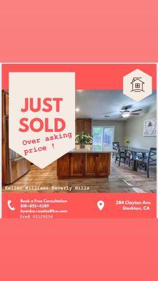 Another home sold above asking price !