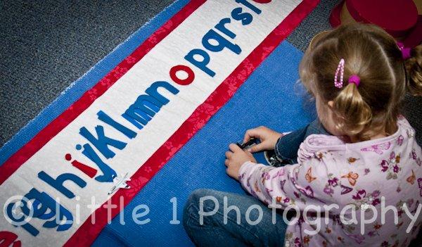 practicing letter recognition