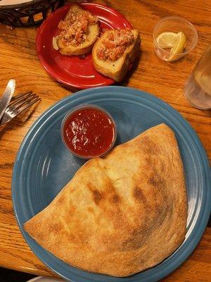 Lunch size calzone