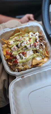 Carne Asad nachos