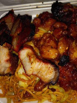 BBQ Pork, Orange Chicken and Chow Mein!