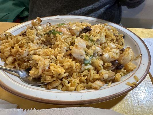 Arroz y camaron (rice and shrimp)