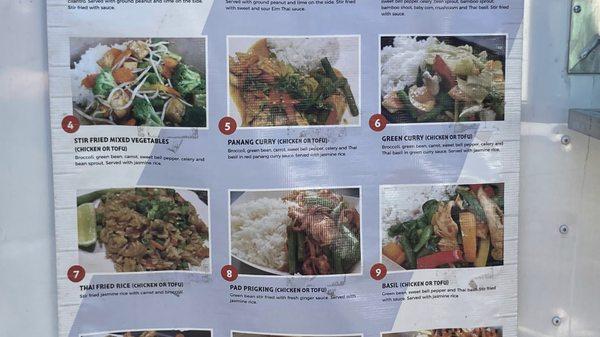 Menu 2/3 - Eim Thai Food Truck - Gainesville FL