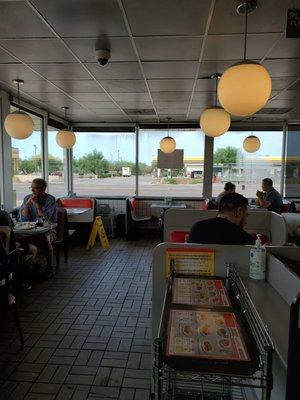 Indoor dining area.