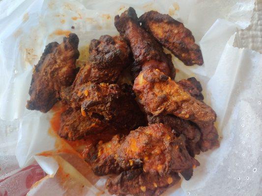 Disappointed by burnt hot wings