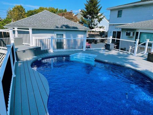 Checkout our Stealth Pools, this versatile steel wall pool can be installed as a semi-inground or fully in the ground.