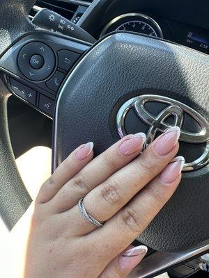 Love these!!! Wanted French tip with a twist for graduation and Sammi did it!