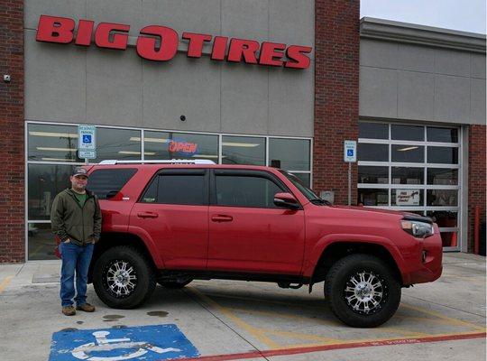 Proud of His Lift and Wheels with Tires