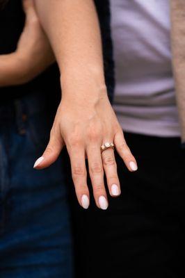 Engagement Ring: Three Stone, Lab Grown Diamond Ring