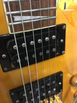 Pickups on a guitar