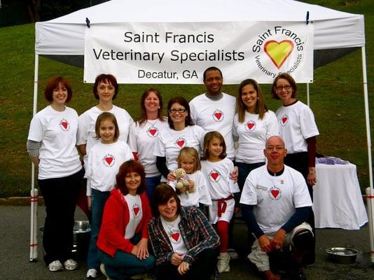 SFVS staff, sponsoring at 2009 Atlanta Dog Jog - Piedmont Park, Atlanta.