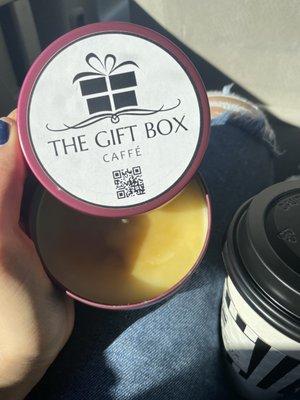 Coffee scented candle