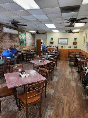 One of two indoor dining rooms.