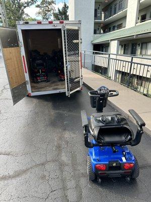 Enclosed Trailer - Scooter Delivery