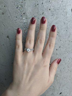 Burgundy nails