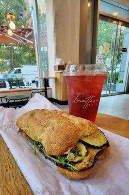 VEDURE & Hibiscus Berry Tea   roasted vegetables, tomato conserva, cannellini spread (vegan)