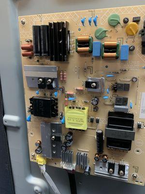 Power supply board repair in tv.