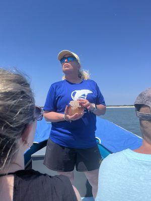 Guide with jellyfish