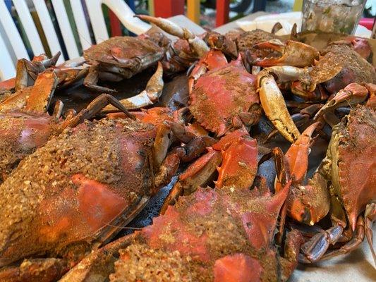 Steamed crabs