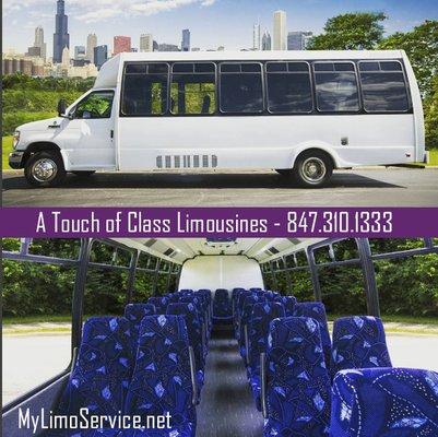 We provide "A Touch of Class" to our guest in a 24 pax bus. Reserve a vehicle today: http://www.mylimoservice.net/24-pax-bus