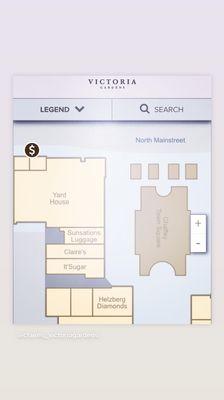 Here is a map where we are located inside Victoria Gardens