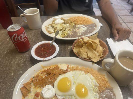 Chilaquiles plate