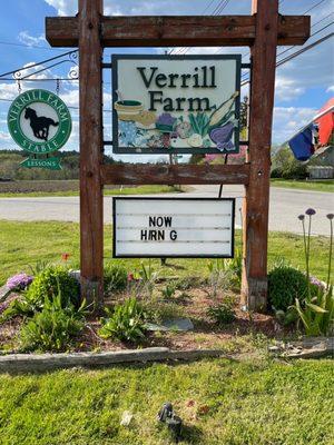 The Exterior Sign @ Verrill Farm in Concord MA.