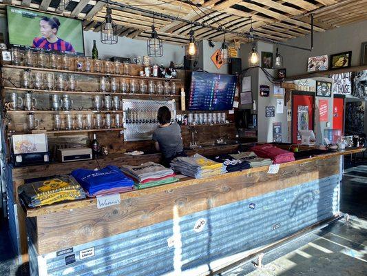 Bar and order counter at Doomsday Brewing Safe House