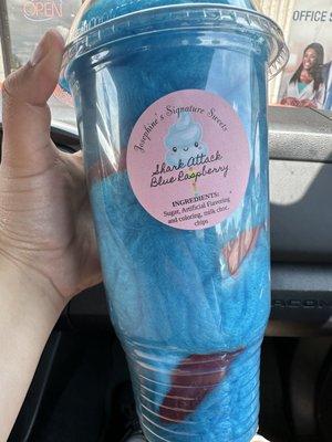 Shark attack flavored cotton candy