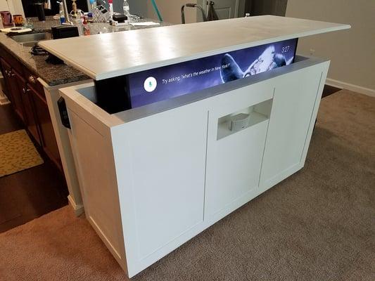 Custom dual TV lift Cabinet