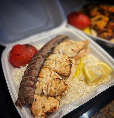 Garlic Chicken Kabob Plate