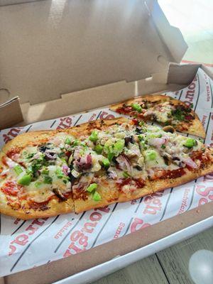 Tasty veg flat bread!