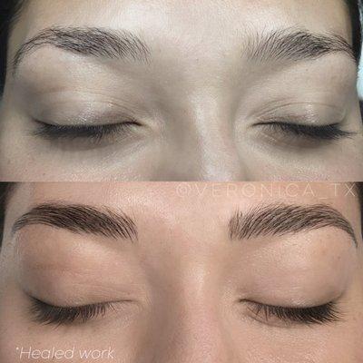 6 weeks healed microblading result