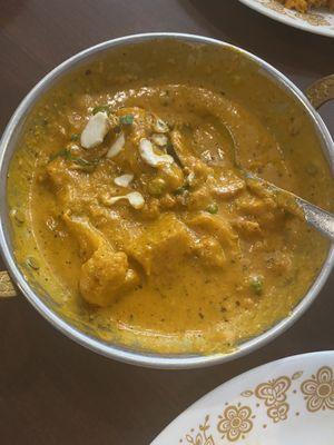 Vegetable Korma with coconut milk! Yummy