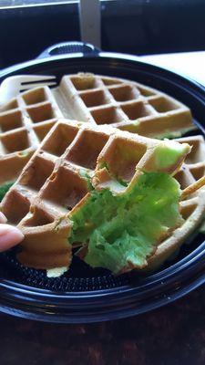 Pandan waffle. Mmmmmmm!