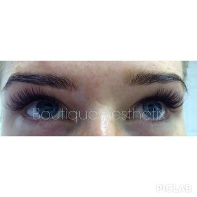 Beautiful Eyelash Extensions and brow wax