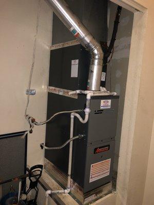 New furnace and air conditioning installation