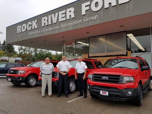 Delivering a new fleet to the Rockford Fire Department