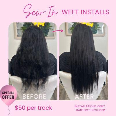 Special Offer: Sew-In Weft Installs