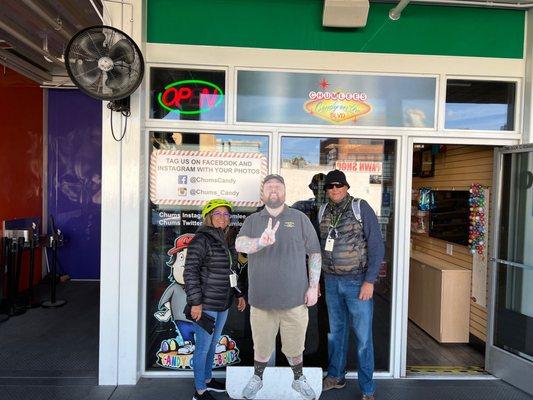 Cutout of Chumlee at his Candy store