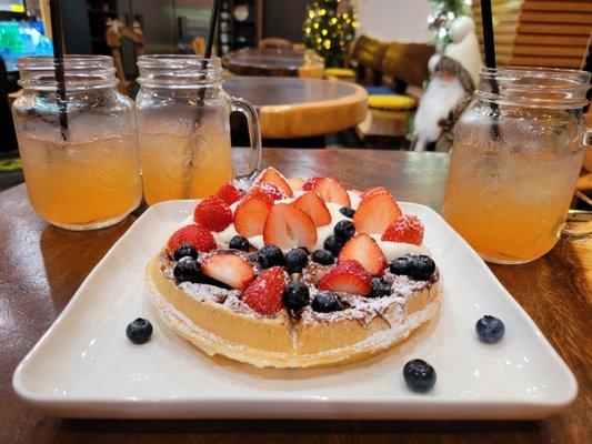 Mixed berry waffle