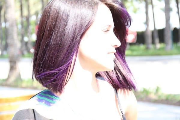 Purple highlights