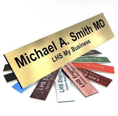 Personalized name plates, labels, desk, door and electrical nameplates and labels. UV protected and weather proof plastic