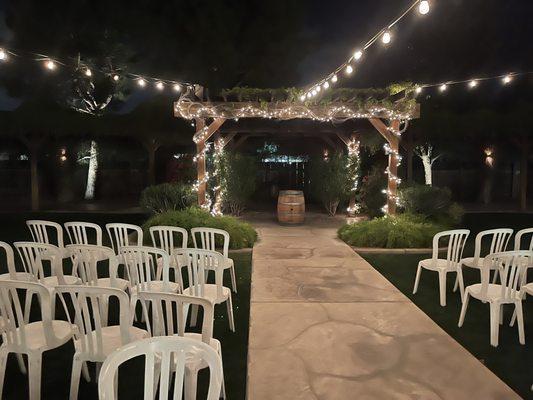 Wedding reception area