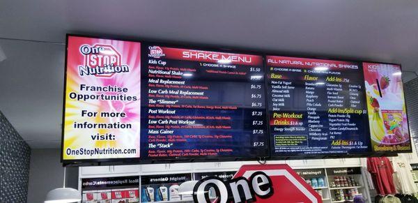 Menu board