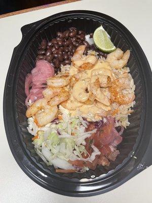 Shrimp bowl - missing avocado