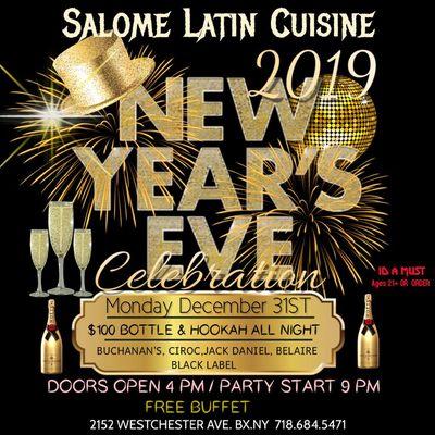 New Year Party 2019 .. $100 Bottle & Hookah all night